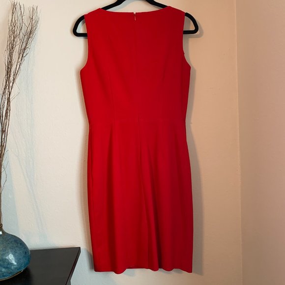 Calvin Klein Red Ruffle Sheath Dress - Picture 5 of 5